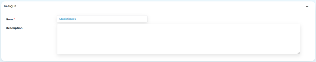 Classement - Configuration d'un type de classement