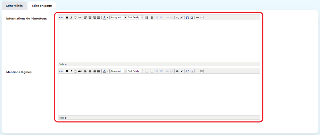 Configurer un type de facture